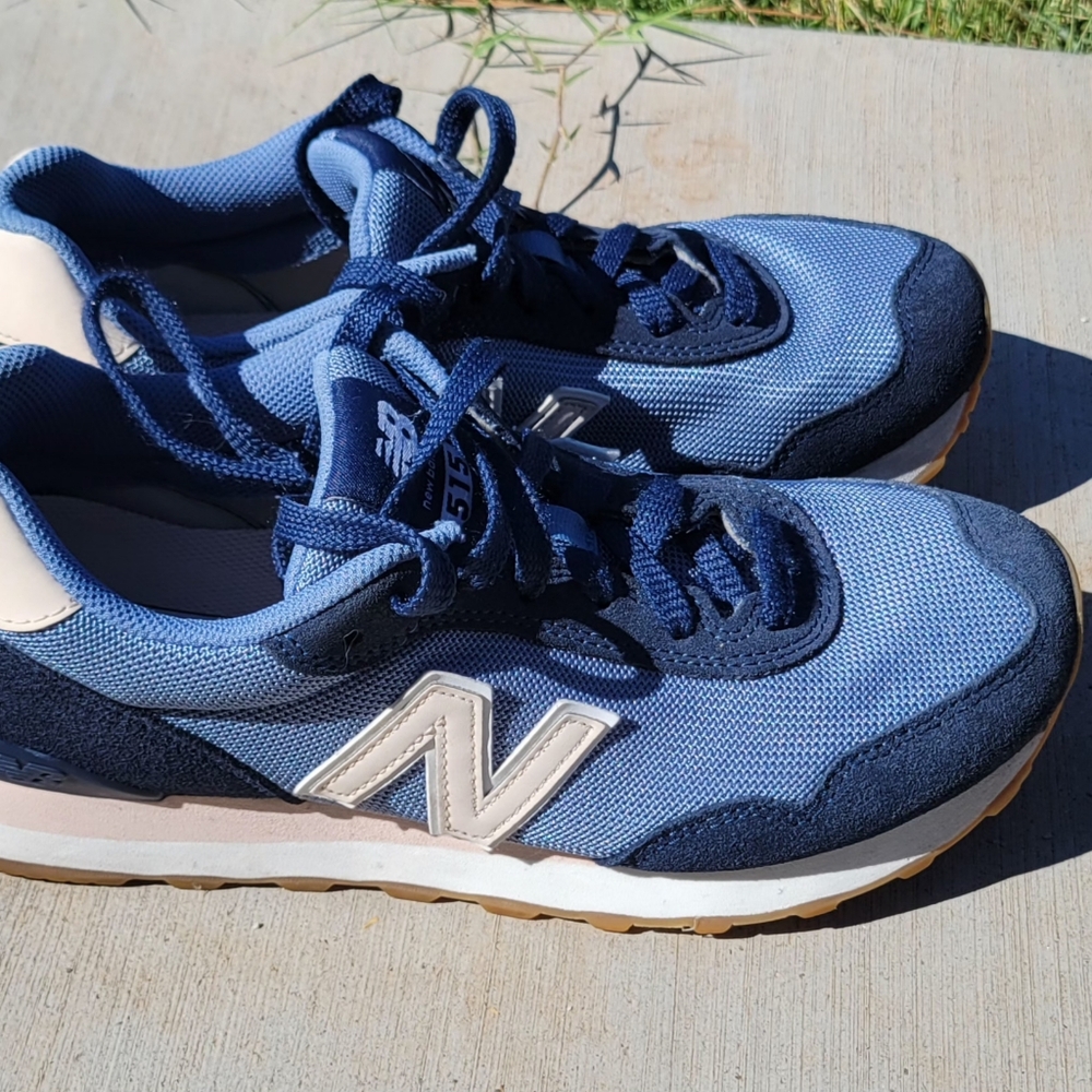 New Balance Blue and White Athletic Sneakers